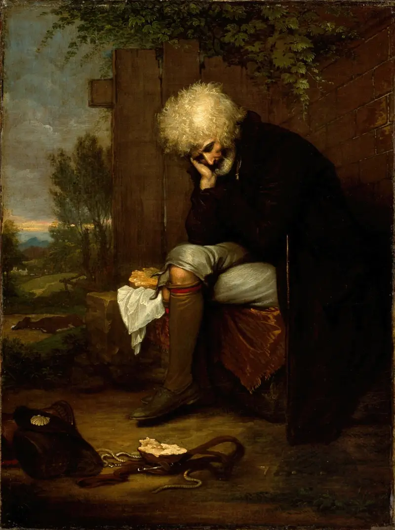 Pilgrimen som sörjer sin döda åsna av Benjamin West