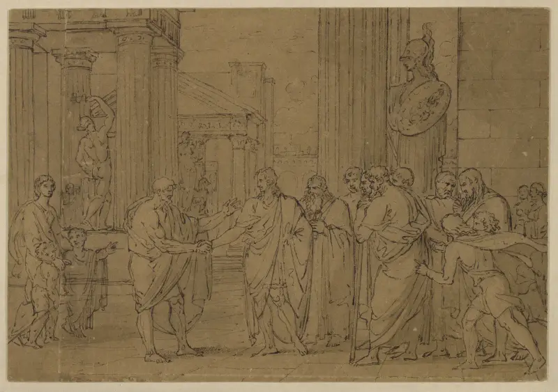 Timon av Aten och Alcibiades av Benjamin West