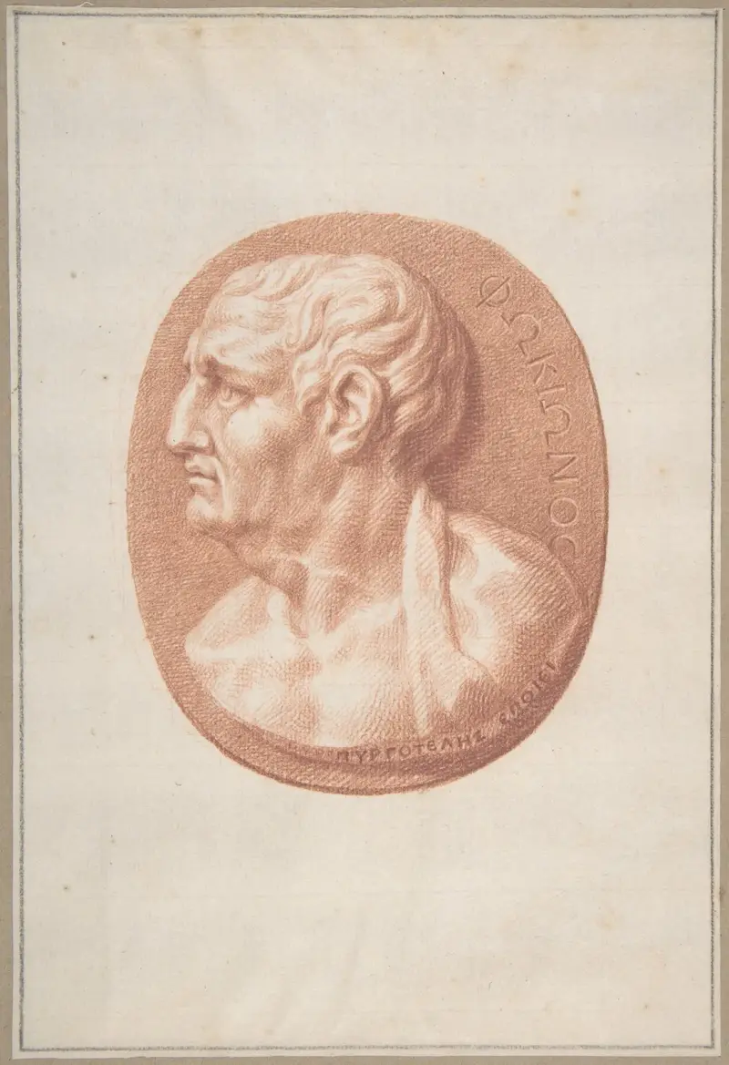 Presumed Portrait of Phocion av Bernard Picart