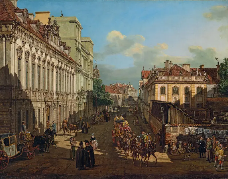Miodowa Street in Warsaw av Bernardo Bellotto