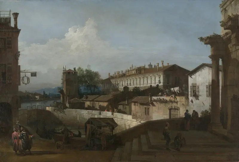 Die Schleuse bei Dolo von Bernardo Bellotto
