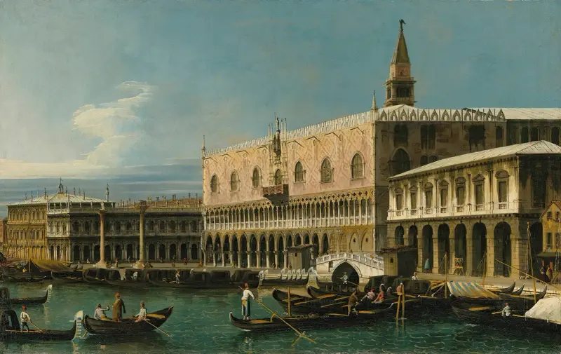 Venice, A View Of The Molo, Looking West, With The Palazzo Ducale And South Side Of The Piazzetta av Bernardo Bellotto