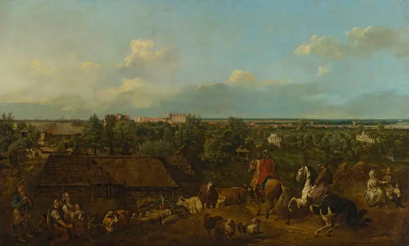View of Ujazdów and Łazienki av Bernardo Bellotto