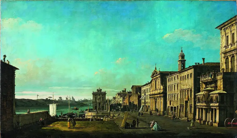 View of Via di Ripetta in Rome av Bernardo Bellotto