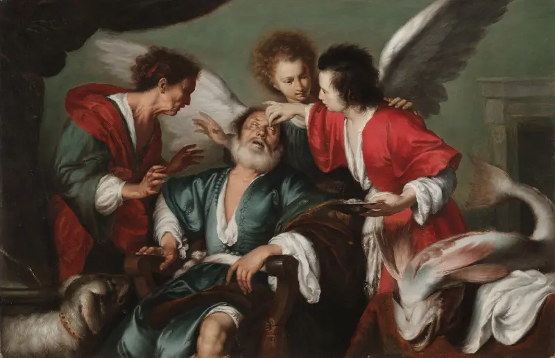 Tobits helande av Bernardo Strozzi