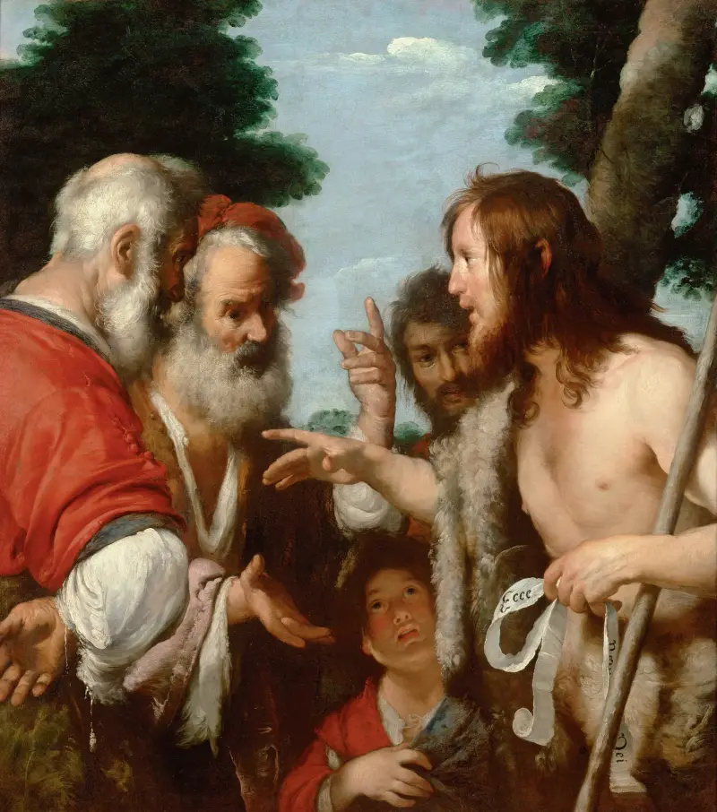 The Sermon Of St. John The Baptist av Bernardo Strozzi