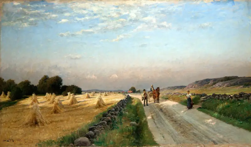 Höstlandskap från Hisingen, Göteborg av Berndt Lindholm