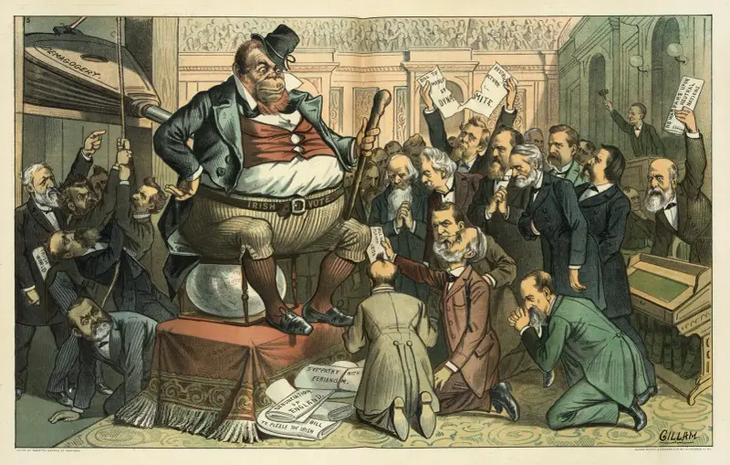 The bugaboo of congress av Bernhard Gillam