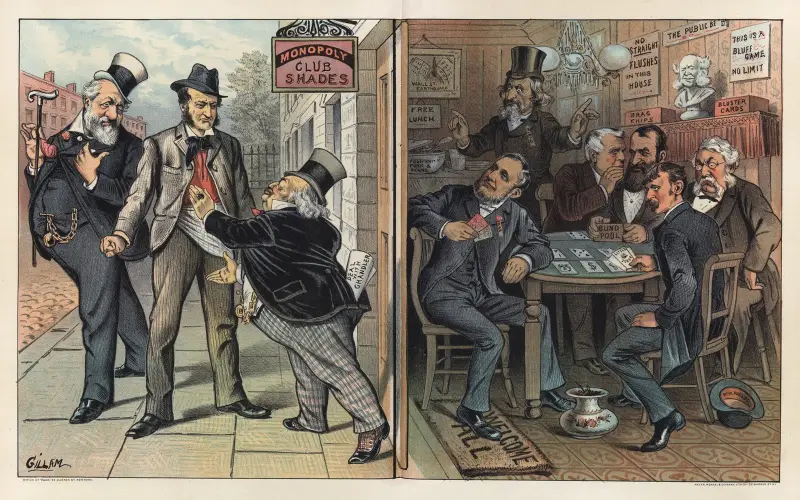 The magnetic bunco-steerer and his confederate av Bernhard Gillam