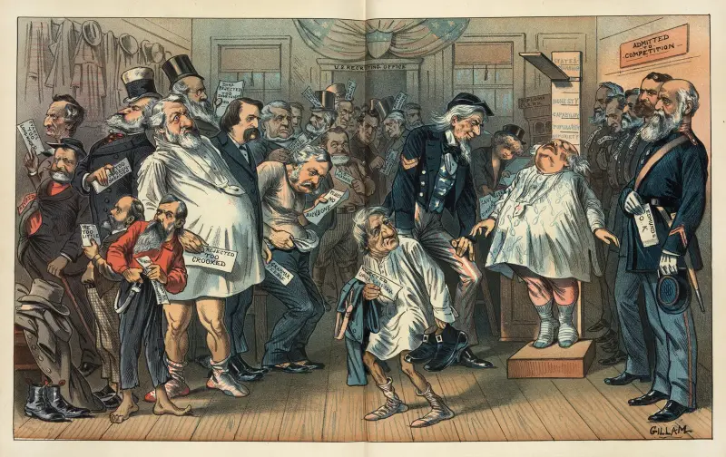 The Presidential recruiting-office av Bernhard Gillam