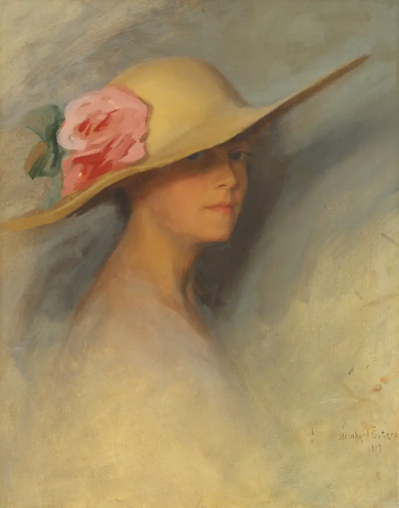 Porträtt av Hilda Österman, 1917 av Bernhard Österman