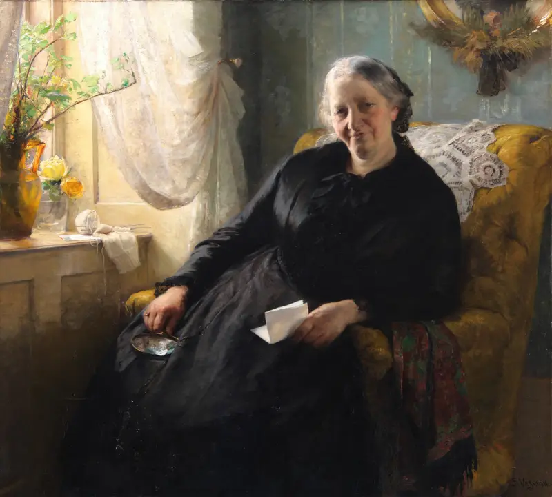 Portrait of Cecilie Trier, née Melchior av Bertha Wegmann