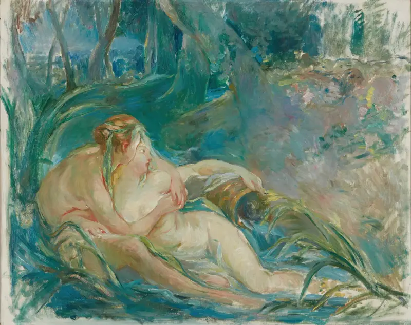 Apollon Révélant sa Divinité à la Bergère Issé (after François Boucher) av Berthe Morisot