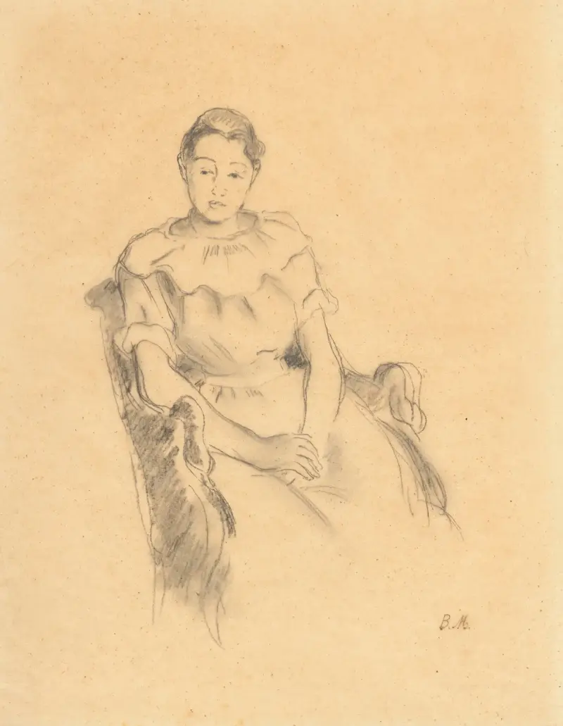 Étude pour ‘La jeune fille au repos’ av Berthe Morisot