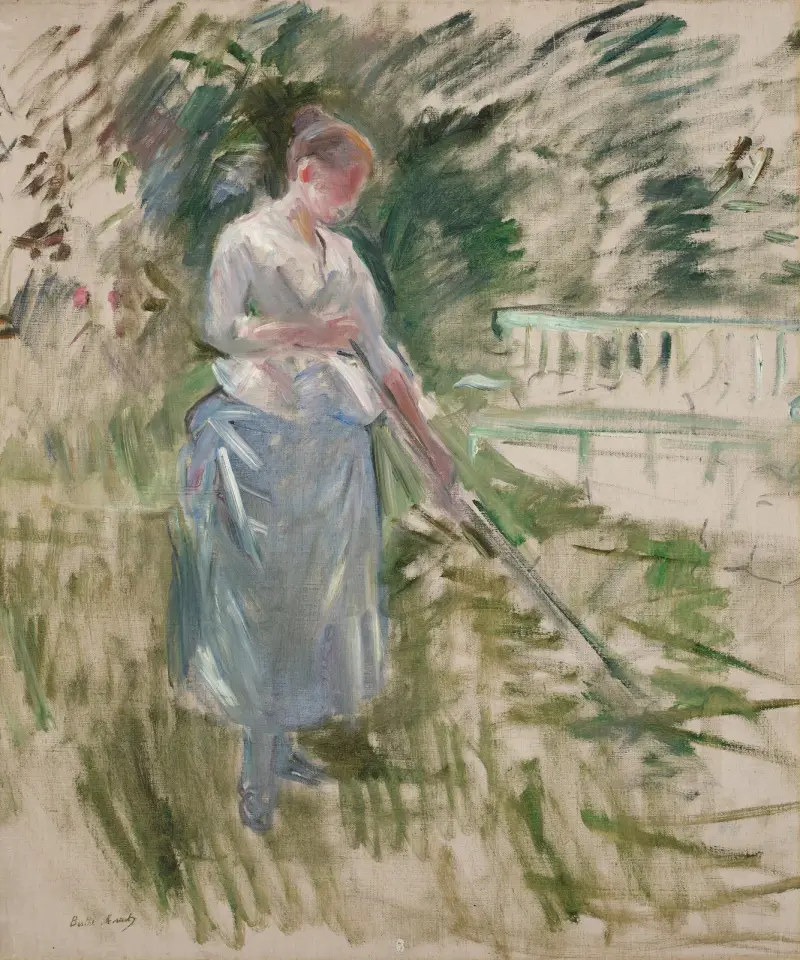 Kobieta grabiąca siano, 1888, Berthe Morisot