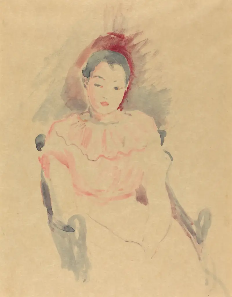 Sitzendes Mädchen von Berthe Morisot