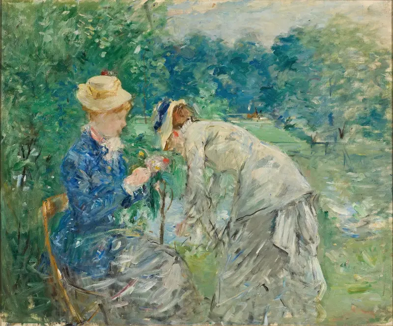 In the Bois de Boulogne av Berthe Morisot