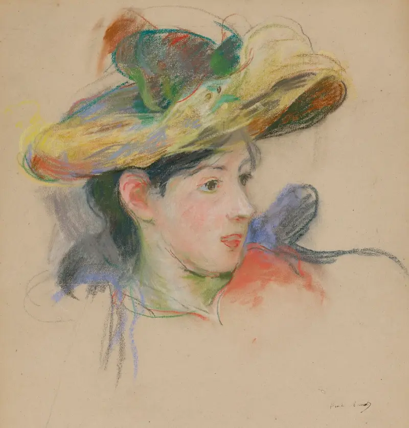 Jeanne Pontillon au chapeau av Berthe Morisot