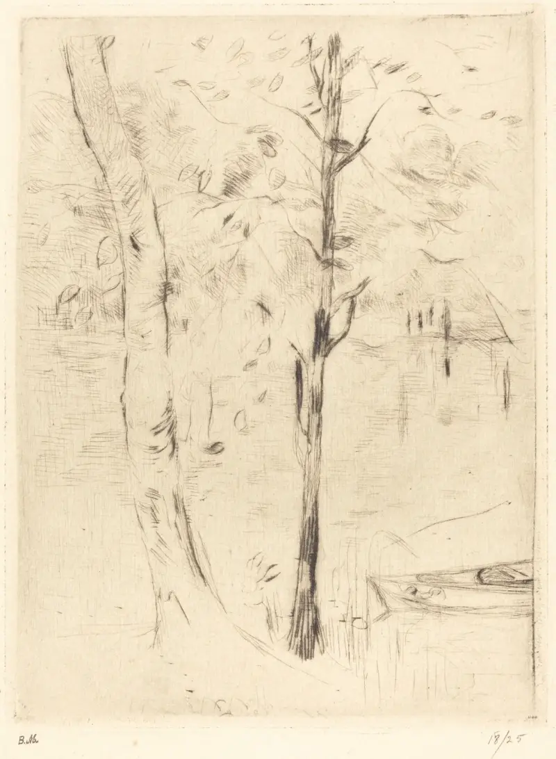 See mit Ruderboot von Berthe Morisot
