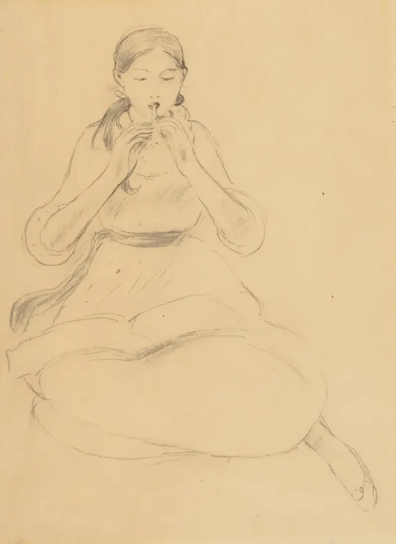 Der Flageolett, 1890 – Nr. 1 von Berthe Morisot