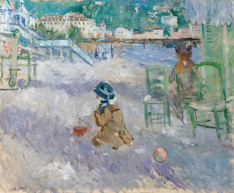Pláž v Nice, Berthe Morisot
