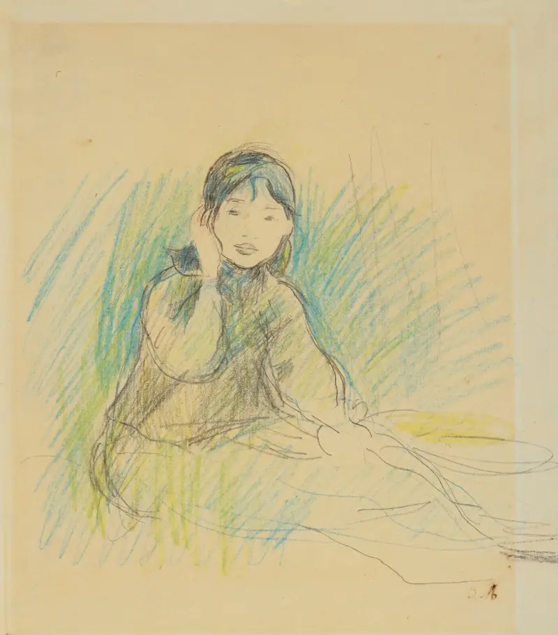 Portrait de Mademoiselle Dufour av Berthe Morisot