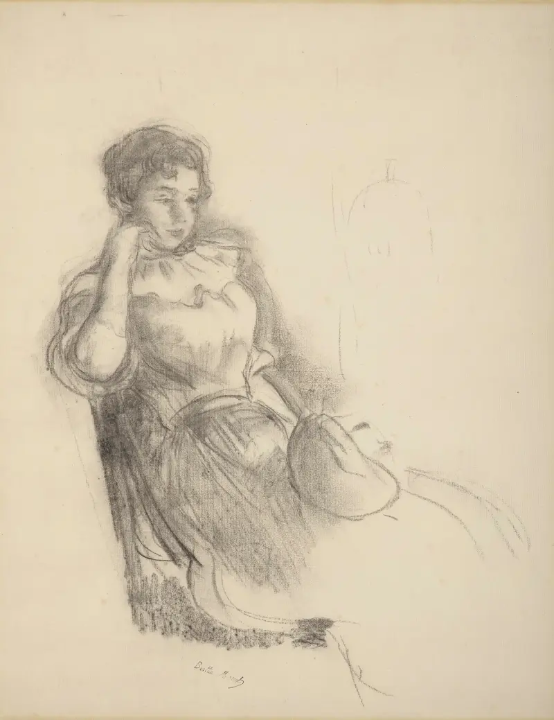 Studium do „La Robe rose”, Berthe Morisot