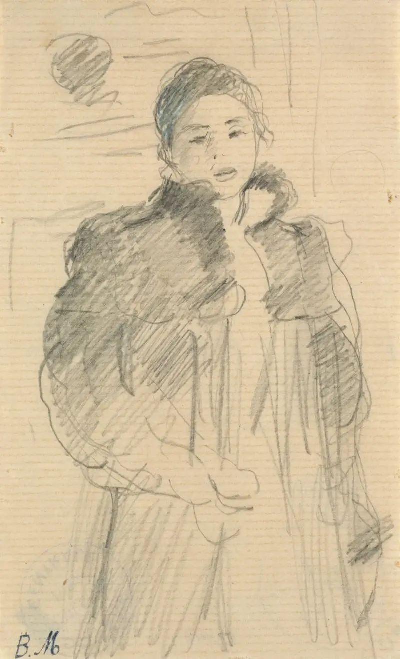 Study for ‘Young Girl in a Green Coat’ av Berthe Morisot