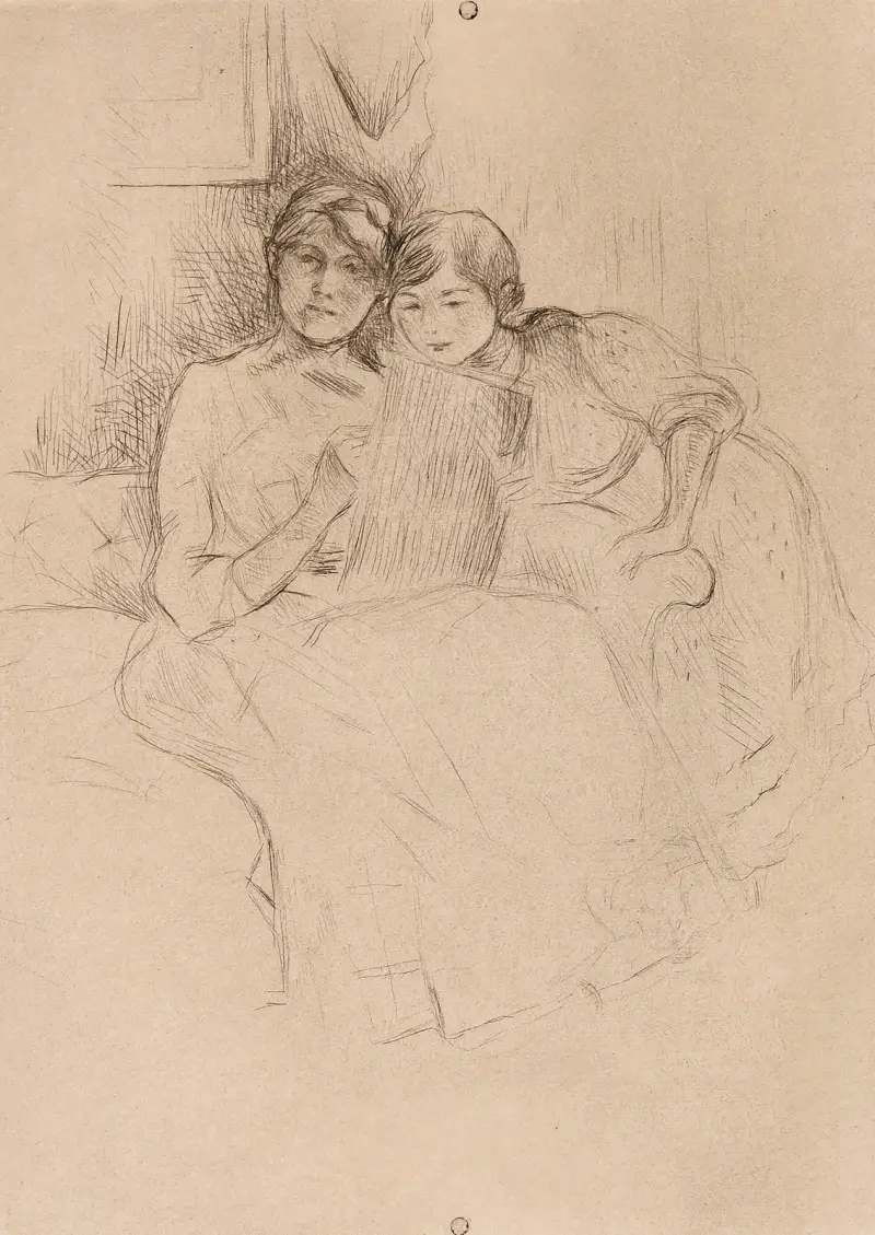 Lekce kreslení, 1889, Berthe Morisot