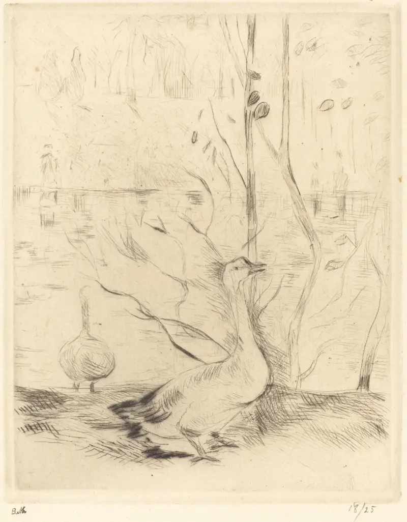 Walk in the Boulougne Wood av Berthe Morisot