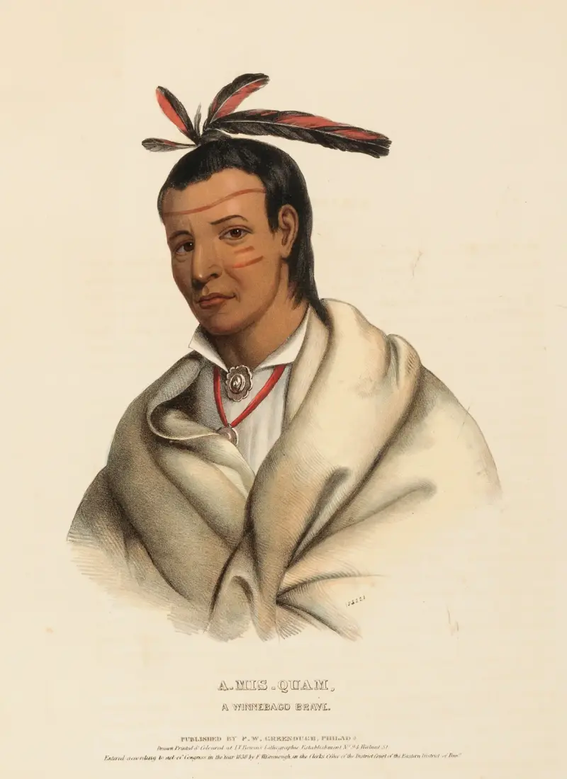 A‑Mis-Quam, A Winnebago Brave av Charles Bird King