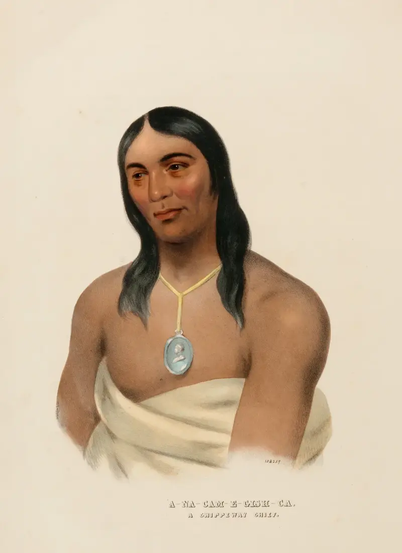 A‑Na-Cam-E-Gish-Ca. A Chippewa Chief av Charles Bird King