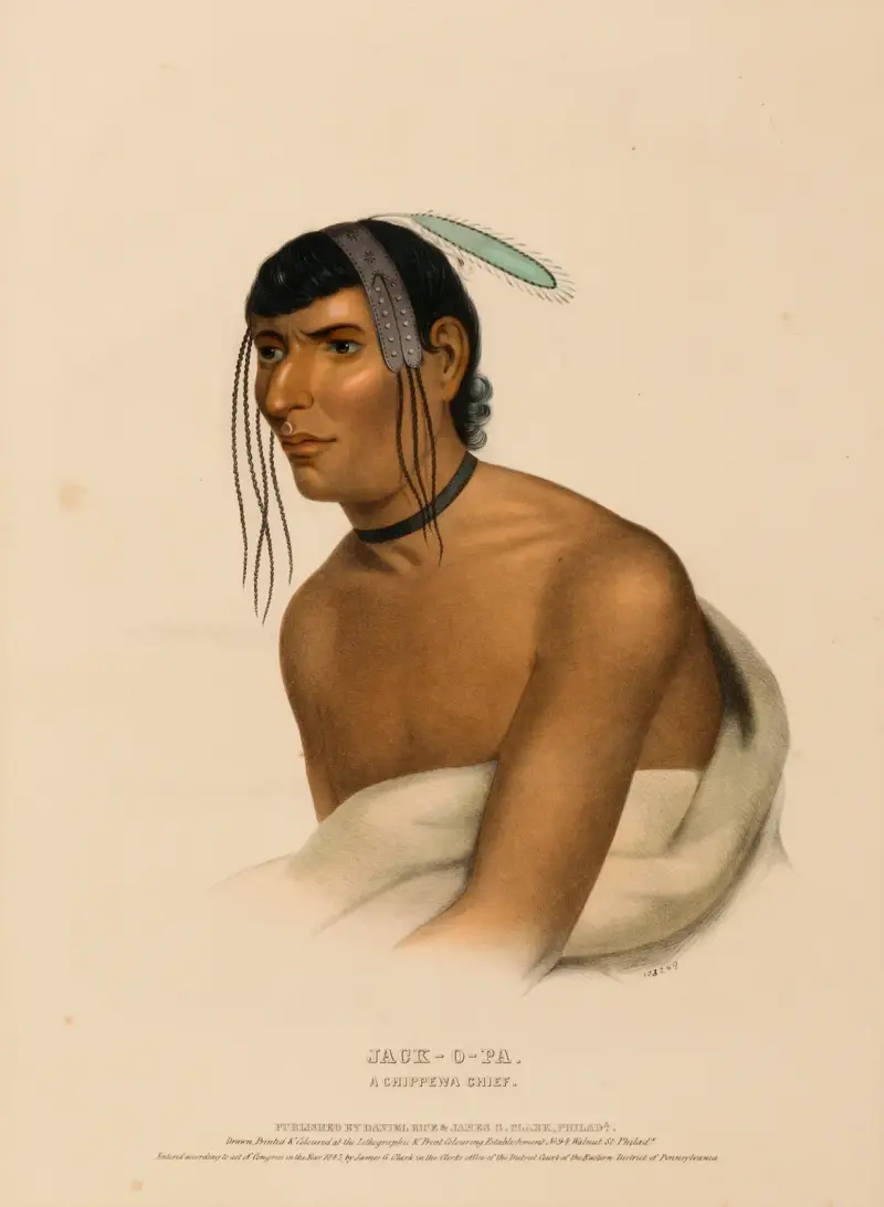 Jack-O-Pa. A Chippewa Chief av Charles Bird King