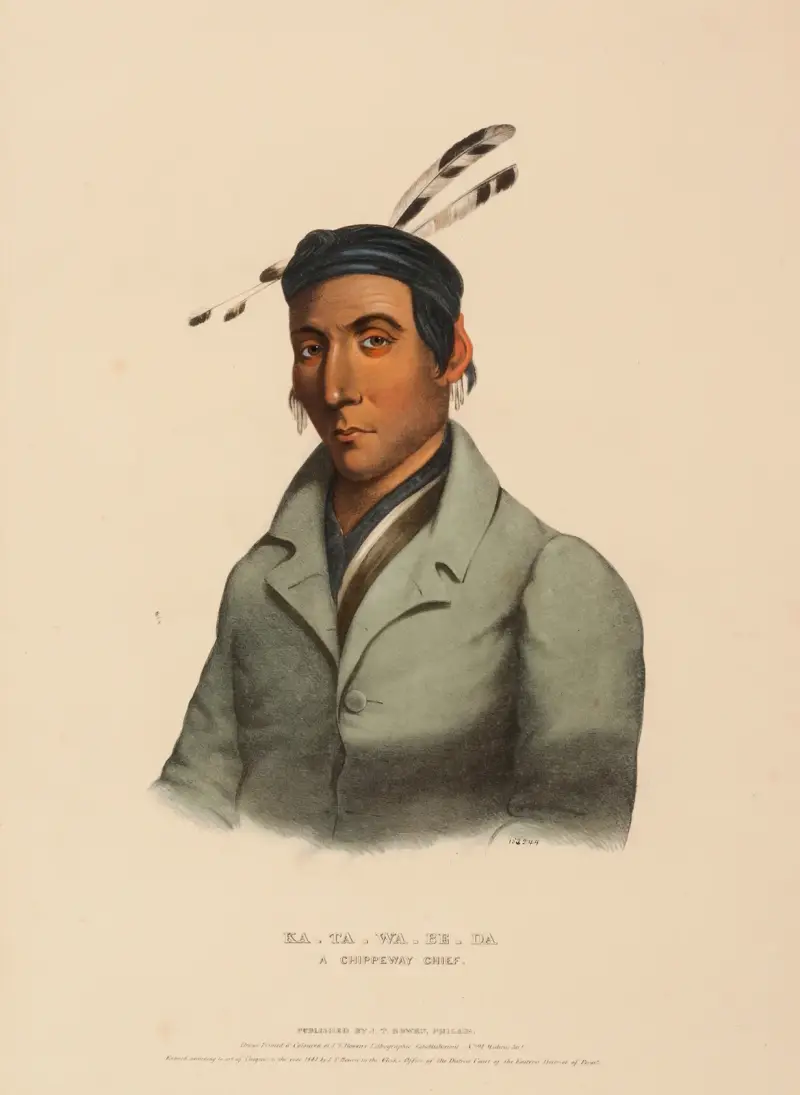 Ka-Ta-Wa-Be-Da. A Chippeway Chief av Charles Bird King