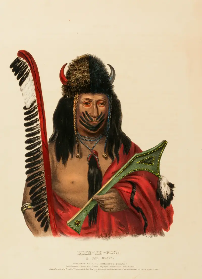 Kish-Ke-Kosh. A Fox Brave av Charles Bird King