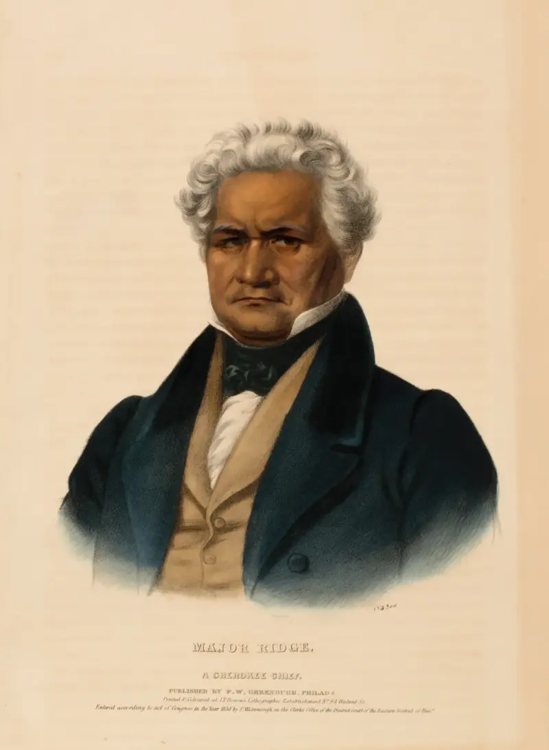 Major Ridge. A Cherokee Chief av Charles Bird King