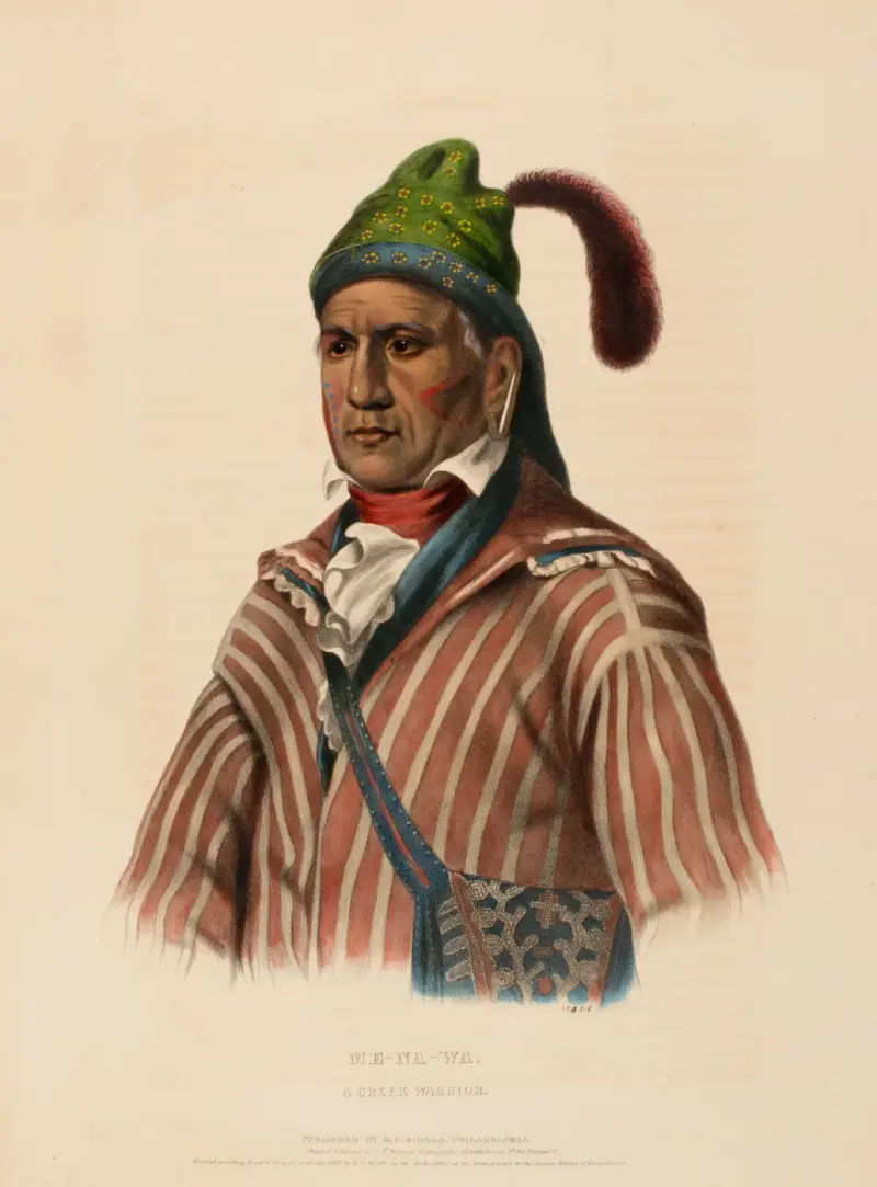 Me-Na-Wa. A Creek Warrior av Charles Bird King