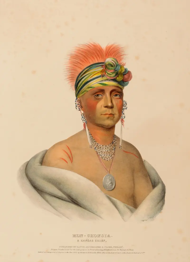 Mon-Chonsia. Ein Kansas-Häuptling von Charles Bird King