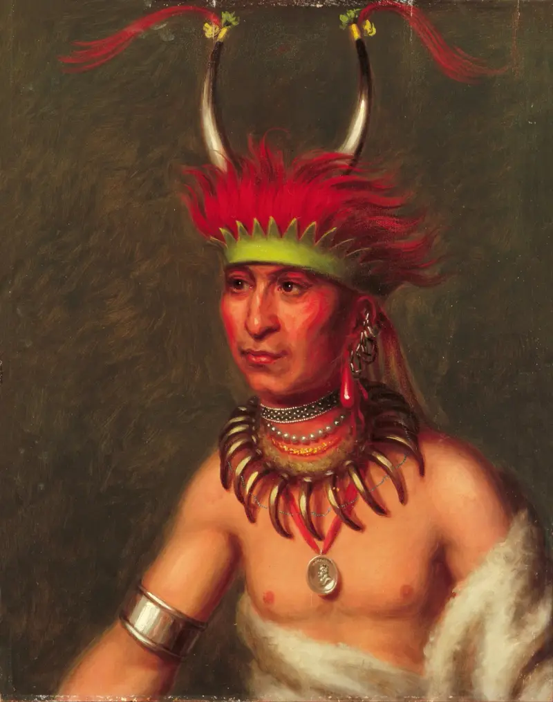 Monchousia (Weiße Feder), Kansa von Charles Bird King