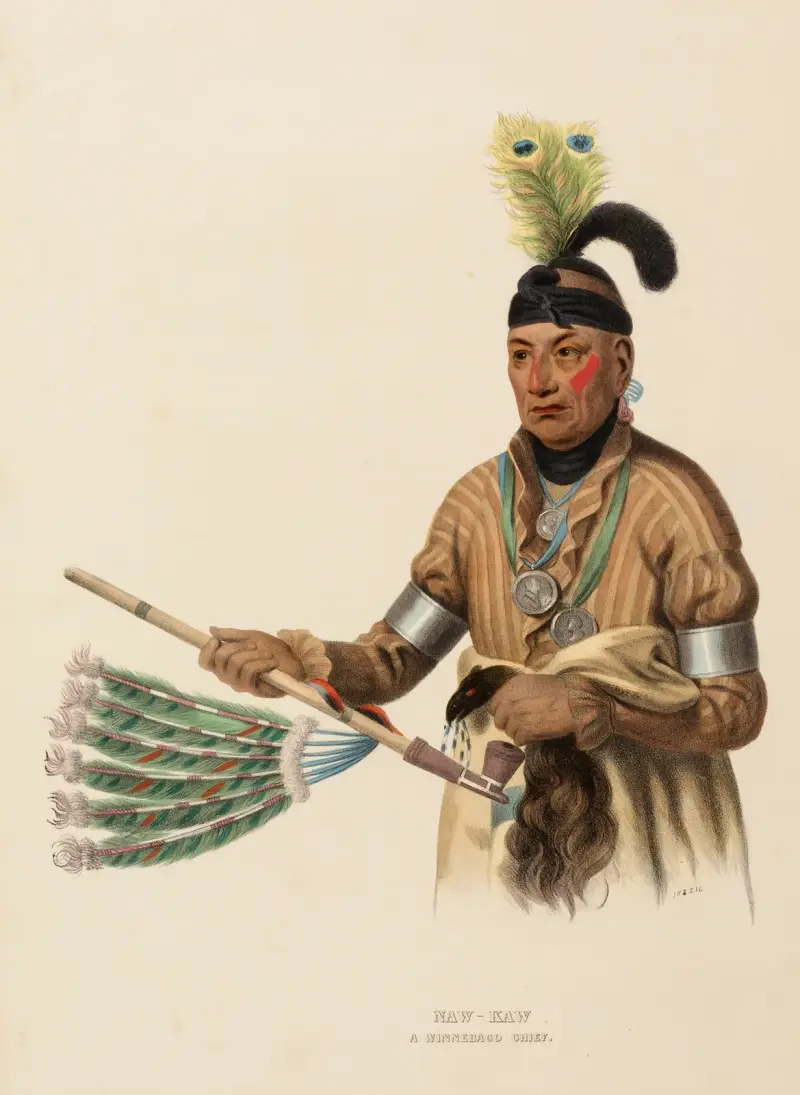Naw-Kaw. A Winnebago Chief av Charles Bird King
