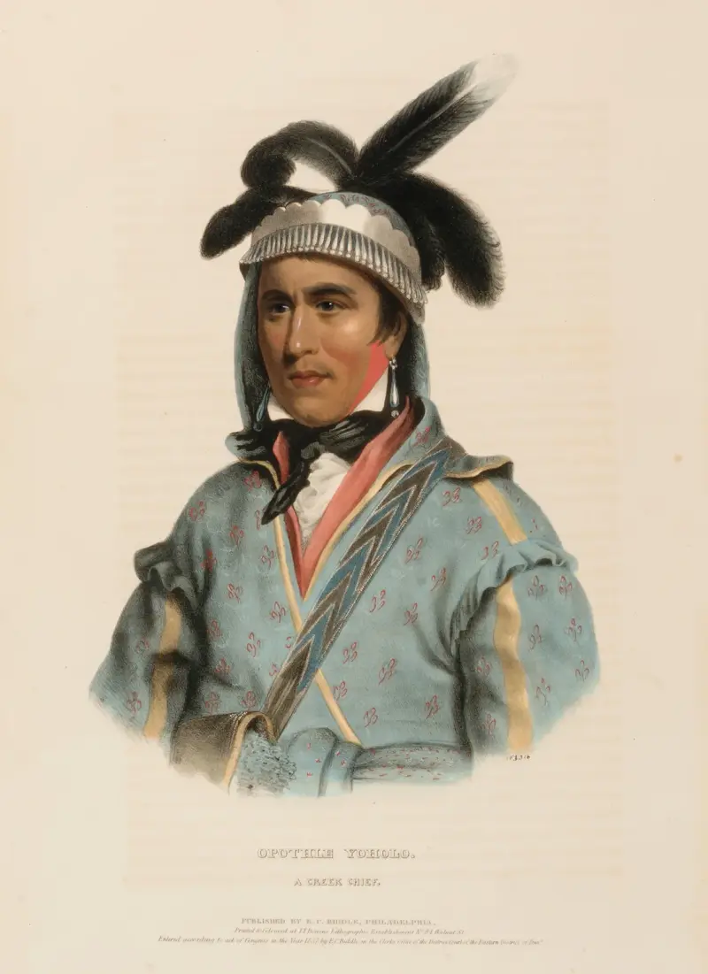 Opothle Yoholo. A Creek Chief av Charles Bird King