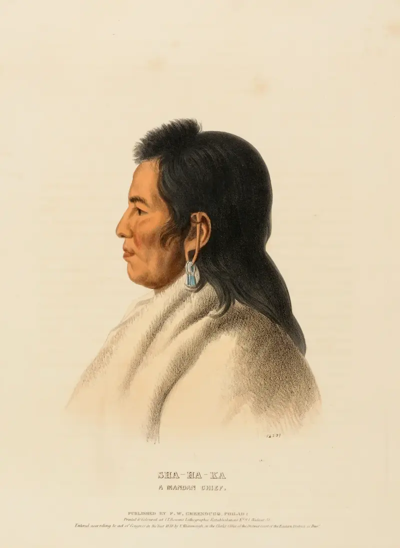 Sha-Ha-Ka. A Mandan Chief av Charles Bird King