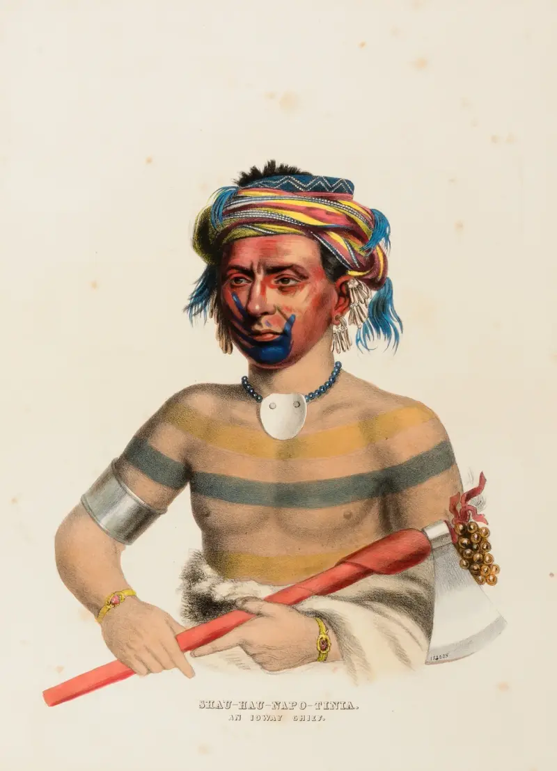 Shau-Hau-Napo-Tinta. An Ioway Chief av Charles Bird King