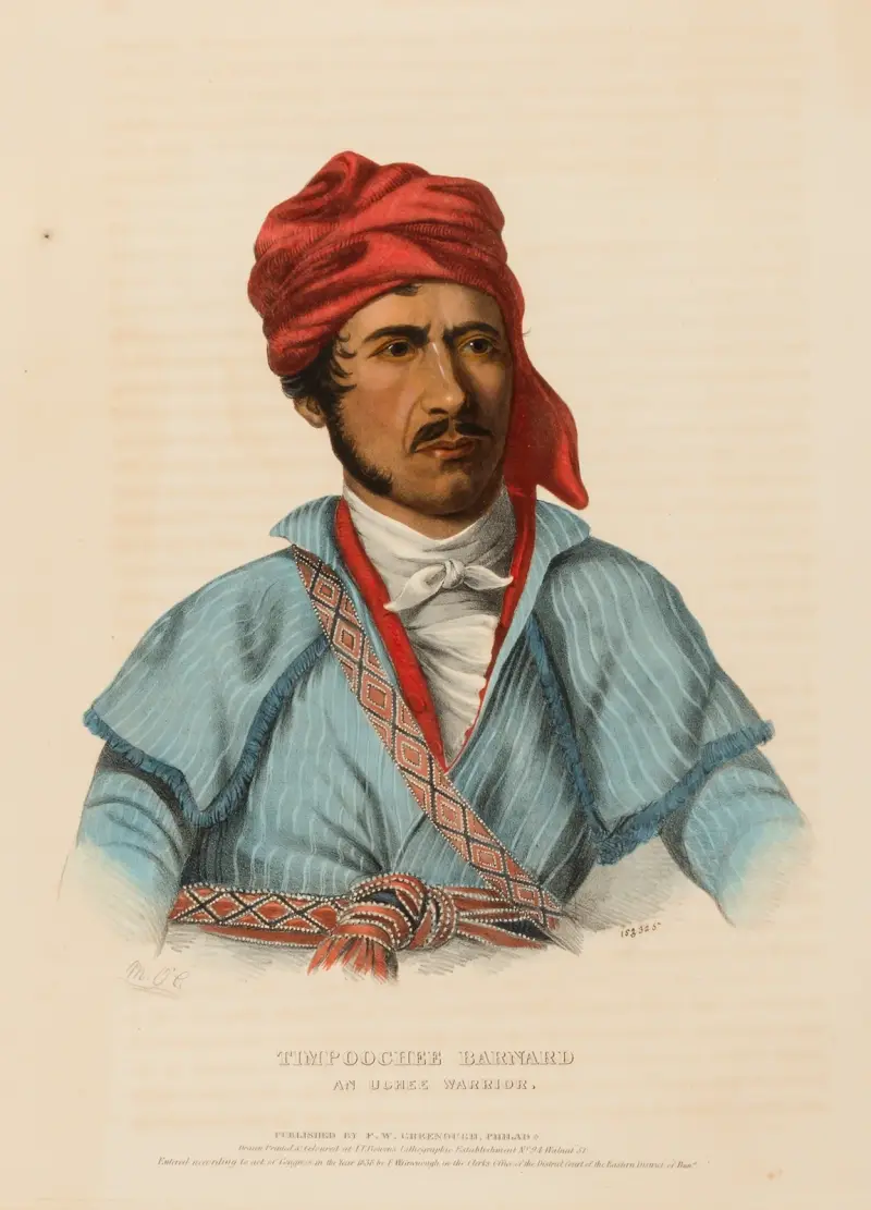 Timpoochee Barnard. An Uchee Warrior av Charles Bird King