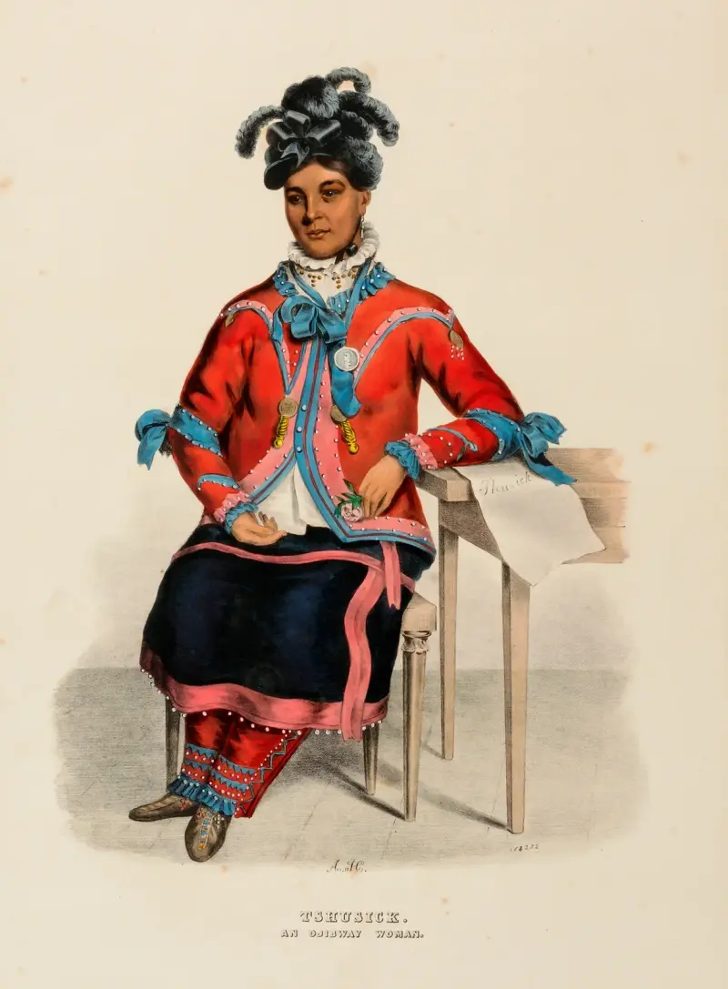 Tshusick. En ojibwakvinna av Charles Bird King