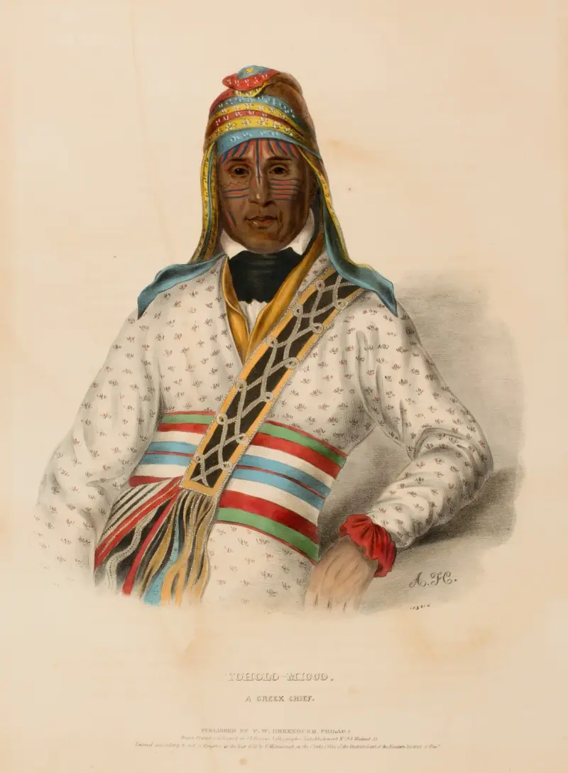 Yoholo-Micco. A Creek Chief av Charles Bird King