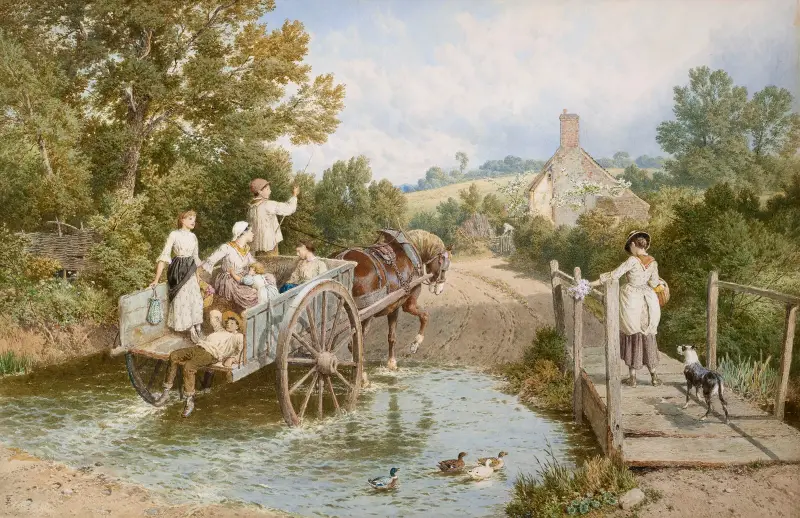An der Furt von Myles Birket Foster