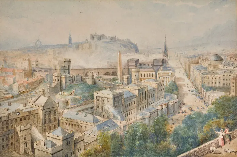 Edinburgh från Calton Hill av Myles Birket Foster