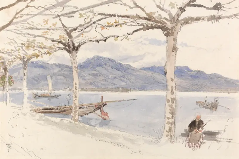 Lago Maggior, Italy av Myles Birket Foster
