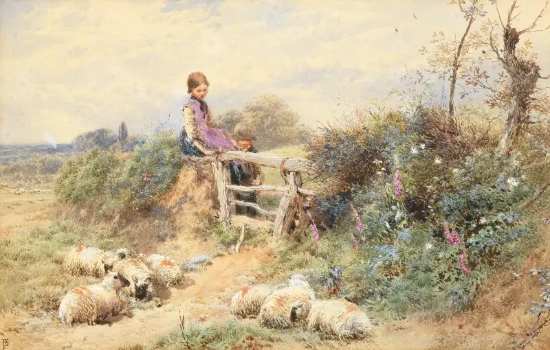 Pasení ovcí, Myles Birket Foster